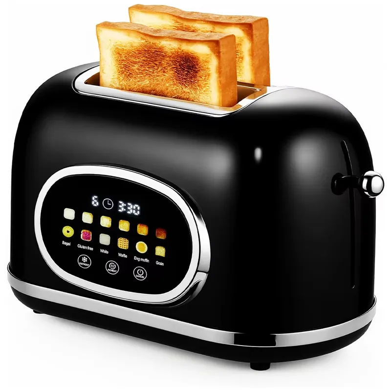 Toaster - محمصة خبز ذكية بشاشة لمس لشريحتين،