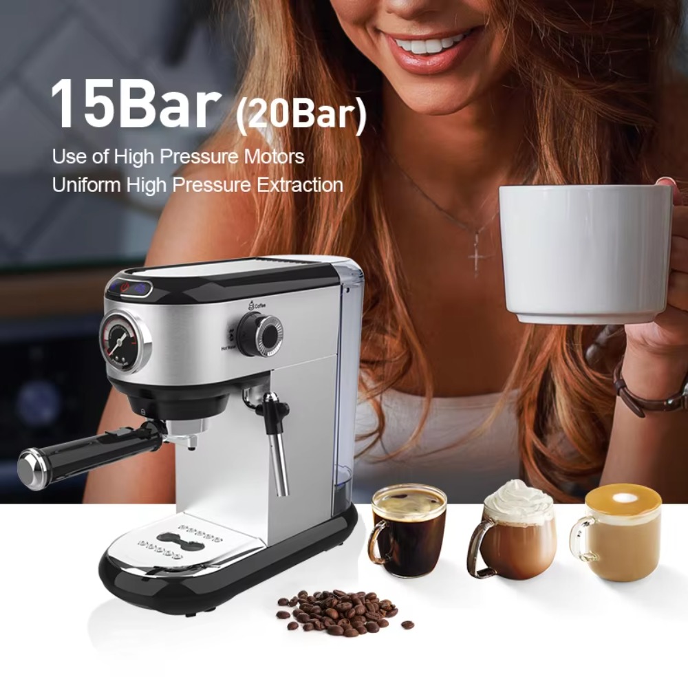 آلة قهوة كهربائية تجارية بضغط  - مراجعة Coffee Maker وسعره